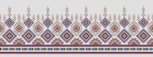 Ikat ethnic seamless pattern decoration design. Aztec fabric carpet boho mandalas textile decor wallpaper. Tribal native motif flower decorative traditional embroidery vector illustrated background