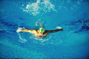 Swimmer in pool photo