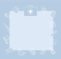 Abstract background for medicine. Medical icons vector