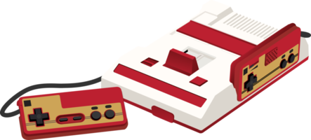 elemento de jogo de console retrô jogar jogos de controlador dos anos 80 de elemento plano. png