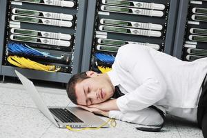 system fail situation in network server room photo