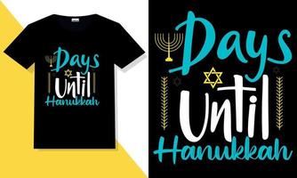 vector de camiseta de hanukkah. letras de la mano de hanukkah