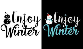 winter t shirt design vector