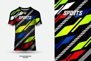 fantástico diseño de camiseta de camiseta adecuado para deportes, carreras, fútbol, juegos y vectores de deportes electrónicos