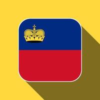 Liechtenstein flag, official colors. Vector illustration.
