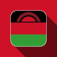Malawi flag, official colors. Vector illustration.