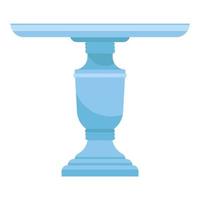 Cake stand in flat icon style. Empty tray for fruit and desserts. Vector illustration