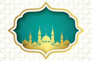 ramadan kareem background template design vector, eid mubarak, with mosque ornament vector