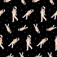 Astronaut Vector Seamless Pattern