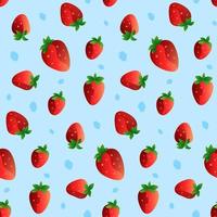 Strawberry Vector Seamless Pattern