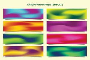 gradation mesh horizontal banner template set collection vector graphic