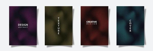 halftone abstract texture cover background template futuristic design set collection vector graphic
