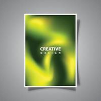 abstract gradation cover template design, yellow green mesh color art, background vector