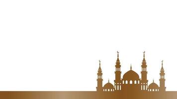 silhouette decorative mosque ornament for banner design vector graphic