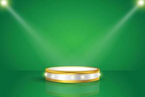 podium template design to display product with light effect, vector graphic