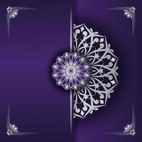 purple luxury background  with white mandala vector