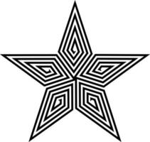 diseño de vector de estrella con estilo de varias formas