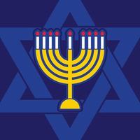 diseño de vector de mandala de vela de hanukkah