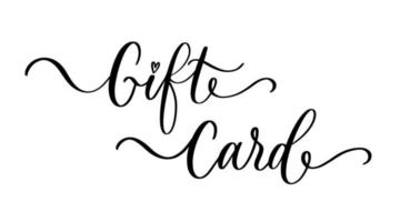 tarjeta de regalo. diseño de letras de pincel dibujado a mano tarjeta de felicitación navideña e invitación de boda, feliz día de la madre, cumpleaños, día de san valentín y venta. vector