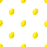 Seamless pattern with lemon iIlustration on a white background vector