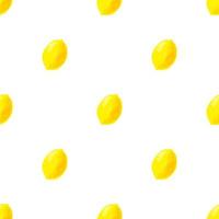 Seamless pattern with lemon iIlustration on a white background vector