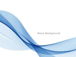 Abstract smooth stylish blue decorative wave background vector