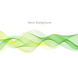 Abstract green decorative stylish  modern wave design banner background vector