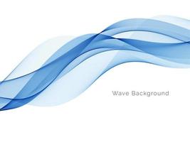 Fondo de onda decorativa azul elegante liso abstracto vector