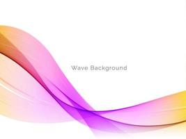 colorful dynamic wave style background design vector