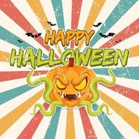 halloween vintage poster vector