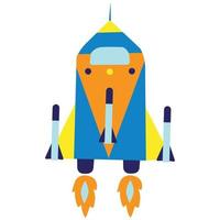 cartoon rocket illustration vector