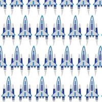 cartoon spaceship pattern background vector