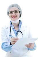 isolated adult woman nurse photo