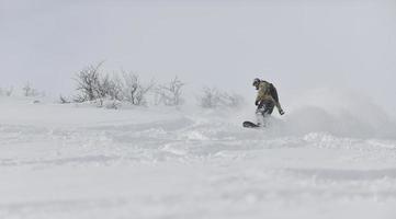 Skier on mountain photo