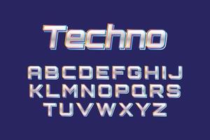 Neon Alphabet Letters vector