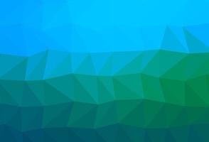 Light Blue, Green vector shining triangular background.