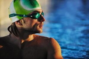 Swimmer in pool photo