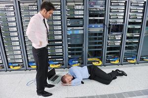 system fail situation in network server room photo