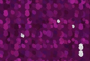 Light Pink vector background with bubble shapes.