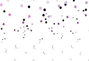 Light Purple vector template with crystals, circles, squares.