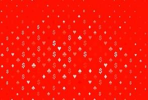 Light red vector pattern with symbol of cards.