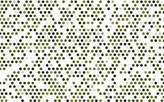 Dark Green, Yellow vector background with hexagons.