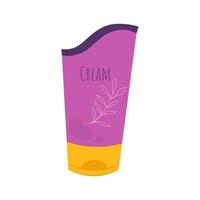 A bright jar of body care cosmetics. Body cream. Vector illustration in flat style