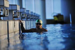Swimmer in pool photo