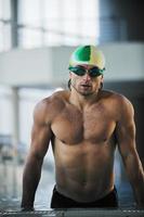 Swimmer in pool photo