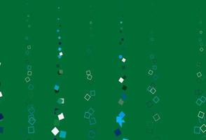 Light Blue, Green vector pattern with crystals, rectangles.