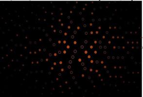 Dark Yellow, Orange vector background with bubbles.