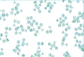 Light Blue, Green vector background with triangles, circles, cubes.