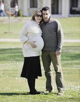 Happy pregnancy portrait photo