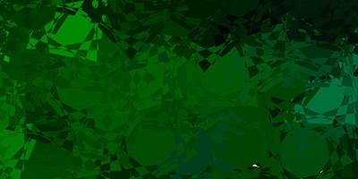 Dark Green vector texture with random triangles.